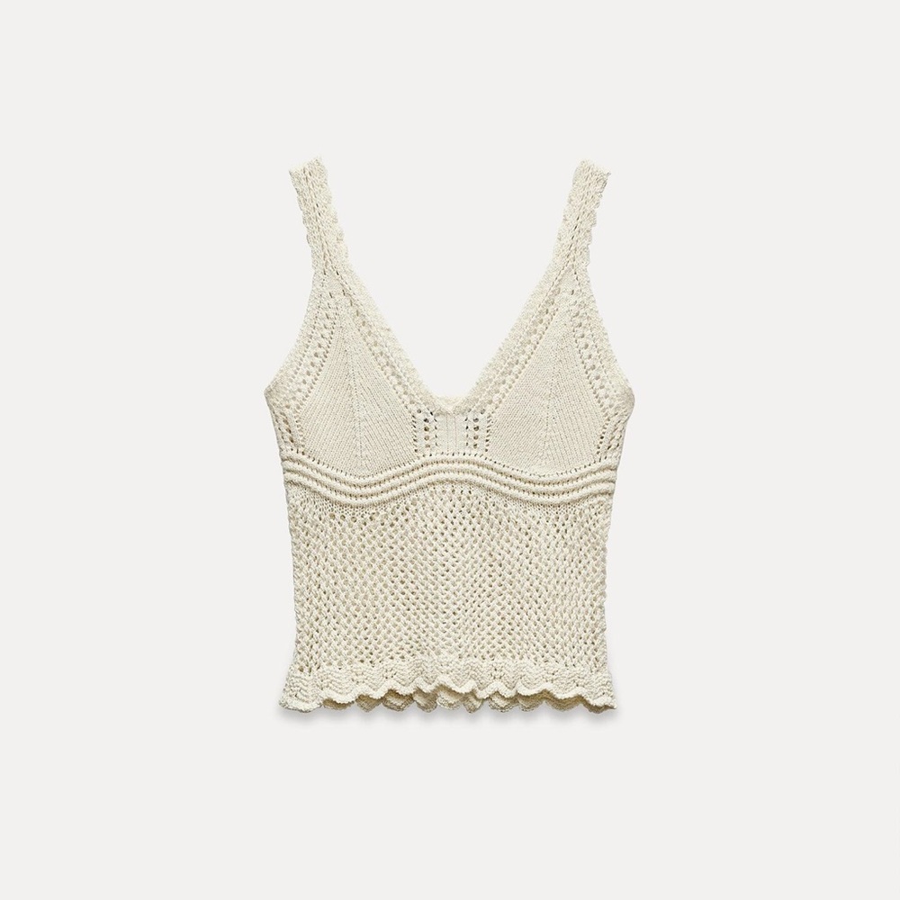 Zara Cream Knit Tank Top
